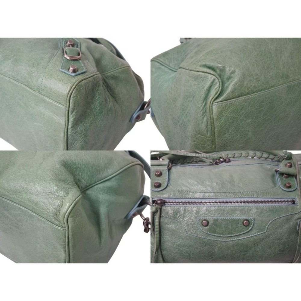 Balenciaga The Lambskin Handbag Green Twiggy - Picture 7 of 8